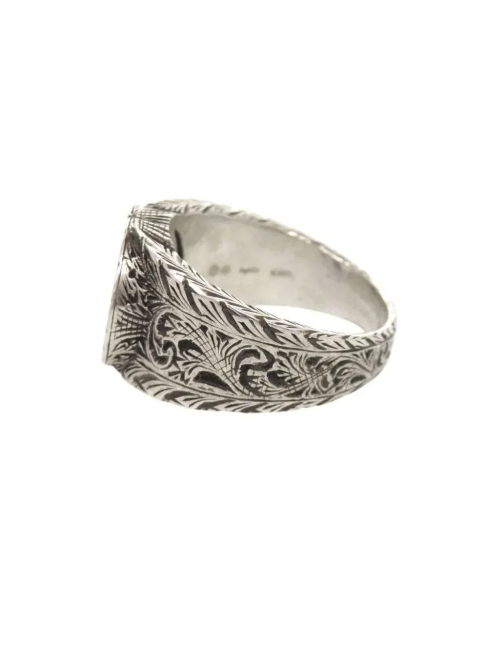 Gucci Interlocking G Arabesque 925 Sterling Silver Ring